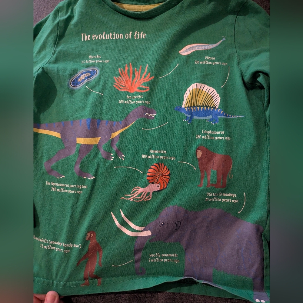 Mini Boden Evolution Of Life Shirt - Picture 2 of 3